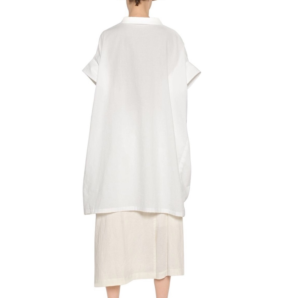Yohji Yamamoto Oversized White Short-Sleeve Button-Down - Picture 2 of 11